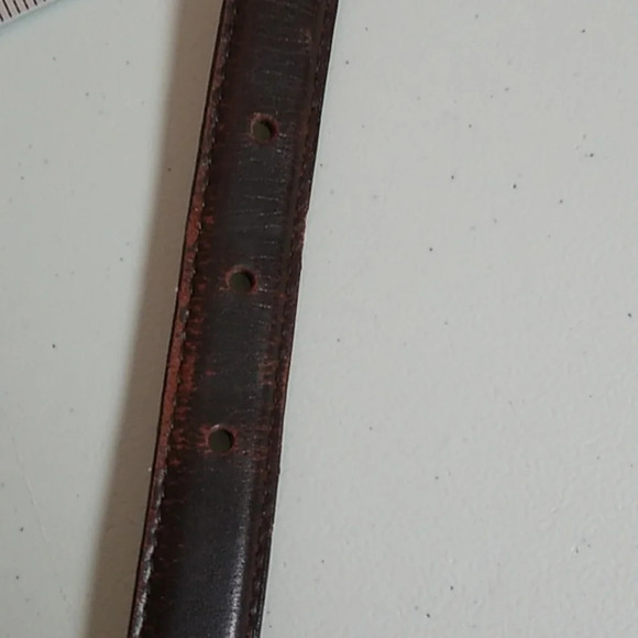 BROWN SEWN EDGE, GENUINE LEATHER 3/4\
